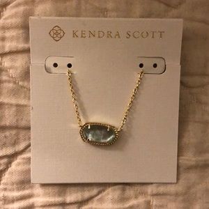 Kendra Scott Blue Stone & Gold Chain Necklace
